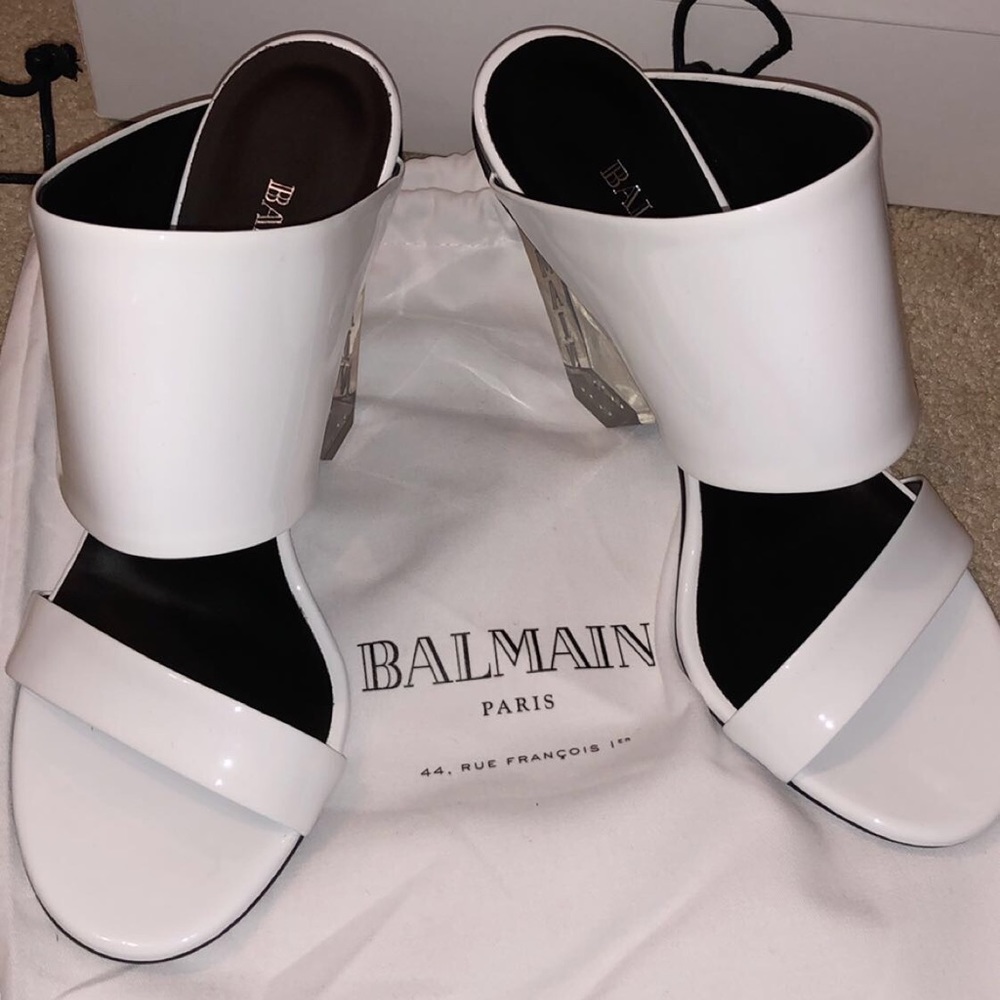 Authentic Balmain “Lory” Patent Leather Sandal